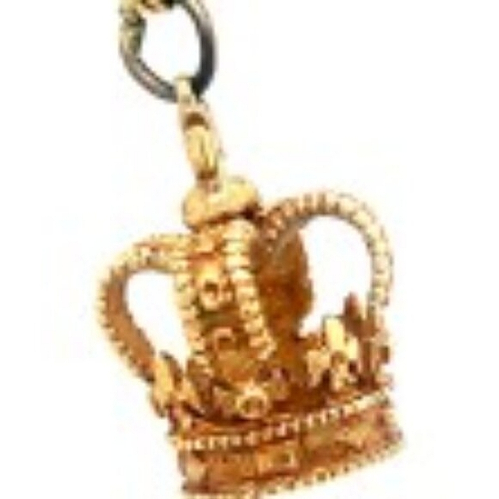 14k KING's Crown for the King in Your Life Yellow Gold  Amazing 1 1/8th" Pendant - Picture 4 of 4